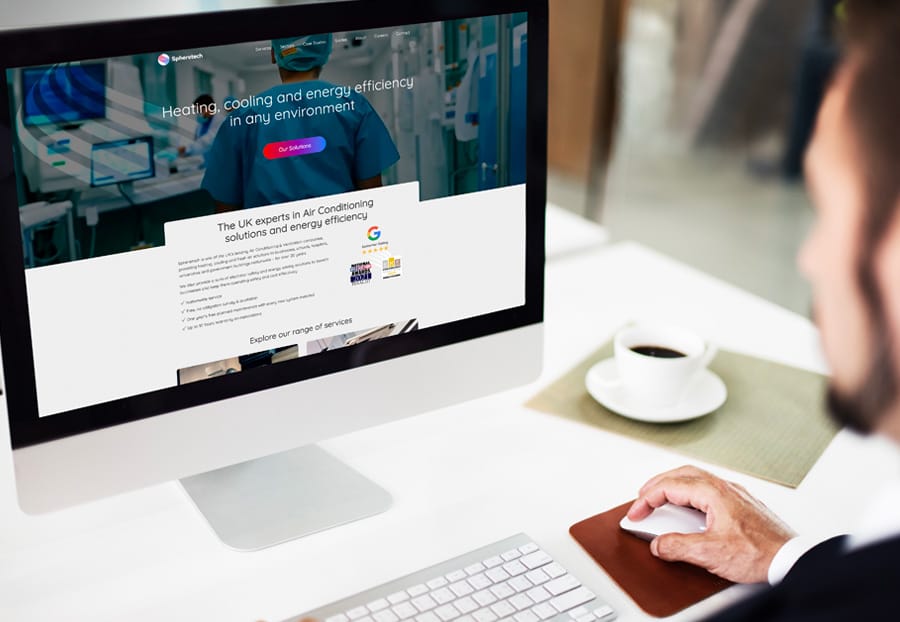 Spheretech Website Home Screen